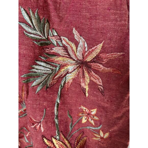 NEW Vintage Blouse Embroidered 22W Cottagecore Deadstock Boho Fall Tunic Linen - Picture 4 of 8